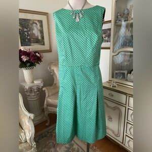 Jones New York Green Sleeveless A-Line Midi Dress Size 16W C:4335